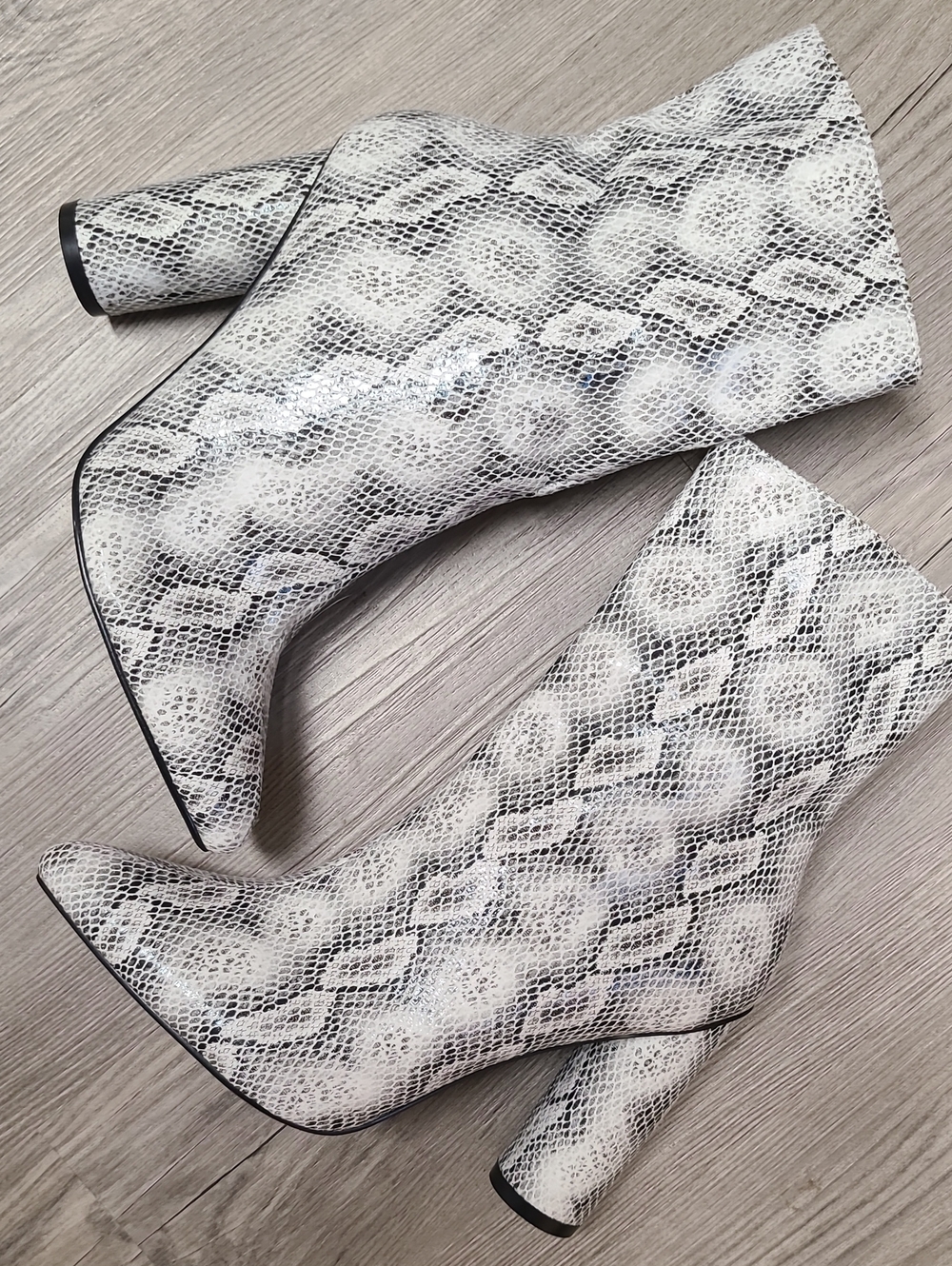 Snake-Print Ankle Boots Size 9 Womens